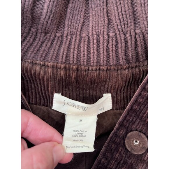 J.Crew Womens Corduroy Jacket With Sweater Collar Medium‎ Brown Cotton - Picture 5 of 9